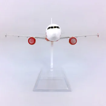 16 CM Červená Diecast Lietadlá 1:400 Airbus A320-200 modelu Air Asia letecká spoločnosť so stojanom zliatiny lietadlo VIANOČNÉ lietadlo Pre zber