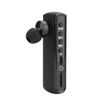 16 GB Bluetooth Headset Digitálny Hlasový Záznamník, MP3 Prehrávač Mini Bezdrôtové Handsfree Slúchadlá Do uší, Mikrofón, USB Flash Disk
