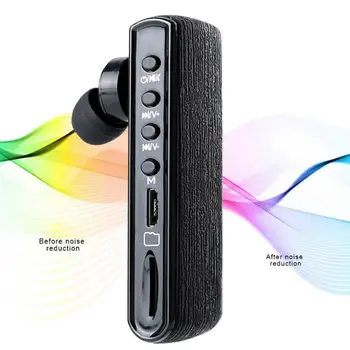 16 GB Bluetooth Headset Digitálny Hlasový Záznamník, MP3 Prehrávač Mini Bezdrôtové Handsfree Slúchadlá Do uší, Mikrofón, USB Flash Disk