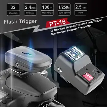 16 Kanálov Bezdrôtové Diaľkové Flash Trigger Synchronizer, Prijímač, Vysielač pre Canon, Nikon DSLR Fotoaparátu Bliká Foto Príslušenstvo