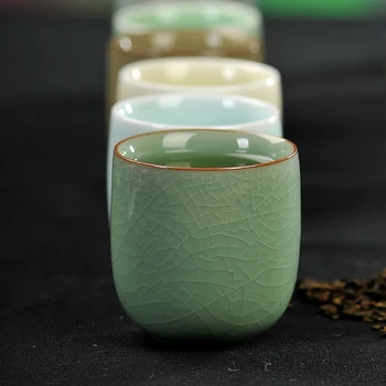 160 ml Japonský Longquan Celadon Teacup Kung Fu Čaj Nastaviť Boutique Master Pohár Ručné Porcelánové Misy Čaju Keramické Tvorivé Záujme Pohár