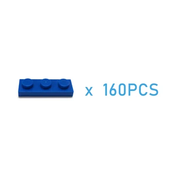 160pcs DIY Stavebné Bloky Tenké Údaje Tehly 1x3Dots 12Color Vzdelávacie Veľkosťou Kompatibilné S lego Hračky pre Deti,