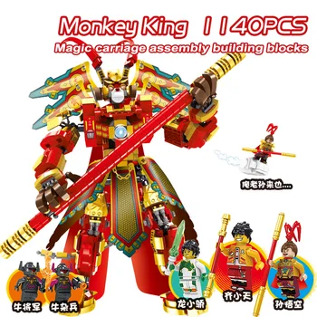 1622pcs MonkeyKid Série Wukong Kráľ Kompatibilný S 80012 Opičí Kráľ Mech Warrior Stavebné Bloky, Hračky Pre Chlapca, Vianočné Darčeky