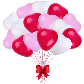 16pcs Svadobné ľúbostný List Fóliový Balón 12 Palcový Srdce Latex Ballon Valentína, Výročie Narodenín Nový Rok Party Dekorácie