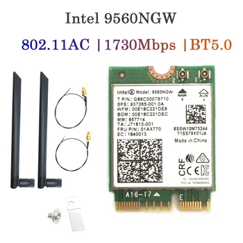 1733Mbps Intel 9560 dvojpásmový Bezdrôtový AC Bluetooth 5.0 802.11 ac M. 2 CNVI 9560NGW 9560AC Wifi Karta S Anténou Nastaviť