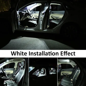 17Pcs Auto Biele Interiérové LED Žiarovky Balík Kit Pre Audi A5 S5 2008-2012 Mapu Dome batožinového priestoru Lampa Iceblue