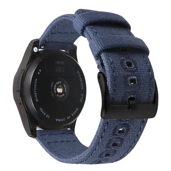 18 mm 20 mm 22 mm Plátno Nylon Popruh Náhradné Pásmo pre Samsung Galaxy Watch3 45mm Active2 Amazfit GTR Huawei GT 2 Army Zelená