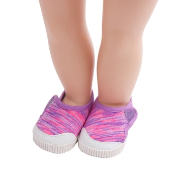 18-Palcové American Doll topánky, Tenisky, Športové plátno topánky novorodenca Dievčatá, hračky pre deti fit 43 Cm Chlapec Bábiky s176