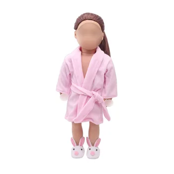 18-palcové Dievčatá bábiky župan jednoduché Šaty, kabát šaty Americkej nové narodený šaty Detské hračky fit 43 cm baby príslušenstvo c260
