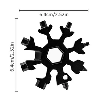 18-v-1 Snowflake Multi-Nástroj Prenosné Vreckové Nástroj Uťahovák Račňový Zmes Metrika Kľúča Set Socket Kľúč na Matice Nástroj na Opravu