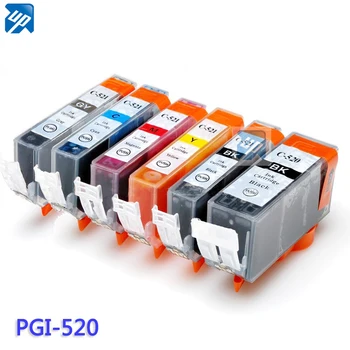 18PK PGI-520 cli-521 Kompatibilné atramentové kazety pre CANON iP4600 MP540 MP980 MX860 tlačiareň s čipom plný atrament PGI520 GY
