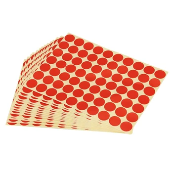19 mm Kruhy Kolo Kód Nálepky Samolepiace Lístky Etikety Červené