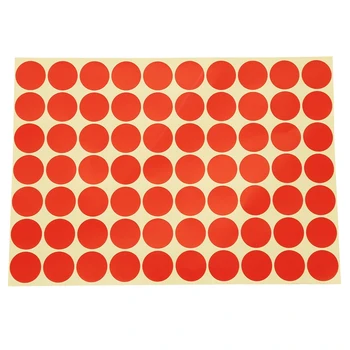 19 mm Kruhy Kolo Kód Nálepky Samolepiace Lístky Etikety Červené