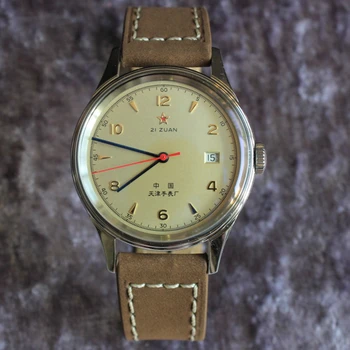 1963 Pilotné Hodinky Pánske Mechanické Náramkové hodinky Mužov ETA ST2130 Automatický Pohyb Vojenských Hodinky Mužov Kompletný Kalendár Retro 2020