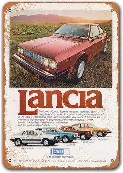 1978 Lance Kupé Vintage Tin Značky Automobilov, Sisoso Kovové Plakety Plagát Garáž Bar Retro Stenu Decor 12x16 palec