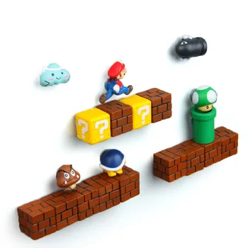 1lot 3D Super Mario Magnety na Chladničku Zber Čínsky Štýl, Chladnička Nálepky Domova Darčeky pre Dospelých Muž, Chlapec, Dievča Deti
