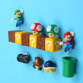 1lot 3D Super Mario Magnety na Chladničku Zber Čínsky Štýl, Chladnička Nálepky Domova Darčeky pre Dospelých Muž, Chlapec, Dievča Deti