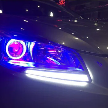 1Pair Pre Ford Kuga Uniknúť 2013 2016 Denných prevádzkových Svetla DRL LED Hmlové Svietidlo Kryt S Žltá Sústruženie Signál Funkcie