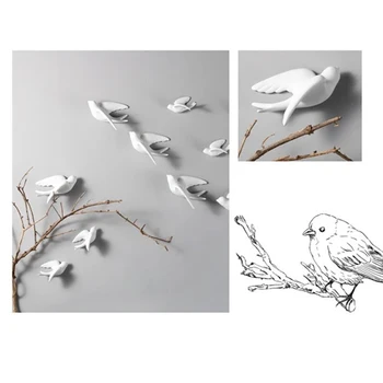 1pc 3D Keramické Vtákov nástenné Maľby Nástenné Závesné Dekorácie Remesiel Domov Ozdoby HKS99
