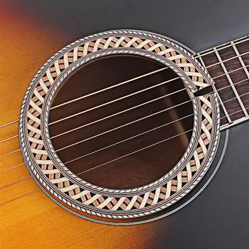 1PC 93 Vnútorný Priemer Drevené Premium Najvyššej Kvality Zakrivené Pásy Gitary, Intarzia Gitara Rozetu Gitara Obtlačky pre Gitaru Dekorácie