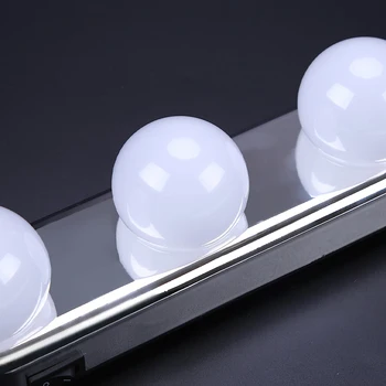 1Pc LED Zrkadlo na líčenie Svetlá 4/5 LED Žiarovky Bez Dierovanie Prenosné Svetlo na Stenu Batérie Powered Obliekanie Márnosť Lampa