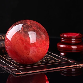 1PC Prírodný Krištáľ Vzor Quartz Topenia Kameň Red Crystal Ball Domáce Dekorácie Farba Štúdia Posteli Liečivý Kameň