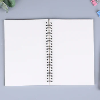 1PC Sketchbook Retro Špirálové Cievky Kraft Papier Notebook, Náčrt, Maľovanie Denník Kreslenie, Maľovanie Graffiti Office Školy Grafické efekty
