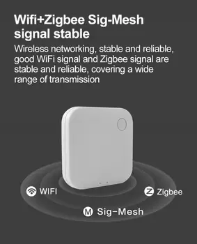 1PC Tuya WIFI, Zigbee Smart Bránou Pripojenie Multifunkčné Zariadenie Tuya Smart Bránou 433 Modulov Pomocou Zigbee Sig-Oka Bránou