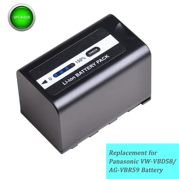 1Pc VW-VBD58 AG-VBR59 Batérii s LED Indikátory pre Panasonic AJ-HPX260MC HPX265MC PX270 PX285MC PX298 AG-FC100 DVX200.