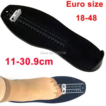 1pcs 0-30 cm 18-48 Euro veľkosť Profesionálne Nohy Meranie Rozchodu deti, dospelých Obuvi Opatrenie Nástroj Sizer veľkosť topánok kalkulačka