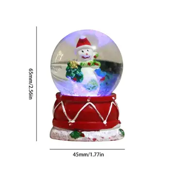 1PCS Crystal Snow Globe Snehuliak sklenenú Guľu Plavidlá Domácej Ploche Dekorácie, Vianočné Gule S Snehu, Nový Rok Darčeky, Vianočné Výzdoba