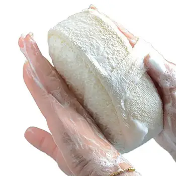 1PCS Domácnosti Prírodná Špongia Luff Huba Sprcha Spa Telo Práčky Peeling Kúpanie Masáž Kefou Pad