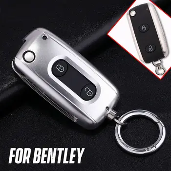 1Pcs Hliníkovej Zliatiny Auto príveskom Prípade Kryt Kľúča Držiteľa S Kľúčom Pre Bentley Continetal Mulsanne Lietania