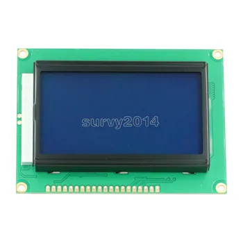 1PCS NOVÉ 5V 12864 LCD Displeja Modul 128x64 Bodov Grafický Maticový LCD displej, Modré Podsvietenie