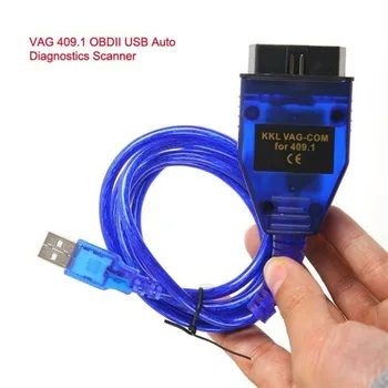 1PCS OBD2 USB Kábel VAG-COM KKL 409.1 Oprava automobilov Diagnostický Kábel autosedačky Diagnostické Nástroje, autosedačky Diagnostické Nástroje