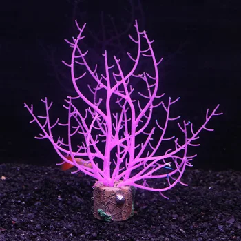 1PCS Silikónové Koralové Ryby Nádrž Dekorácie Simulácia Umelé More Železo Strom Akvárium Ornament Falošné Vodné Rastliny, Dekorácie D3