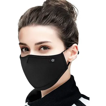 1pcs Wasable Čierna Maska na Ústa, Tvár Masku Proti PM2.5 Prachu Úst Maska Aktivuje Uhlíkovým Filtrom, Maska Tkanina Bavlna Masku Na Tvár