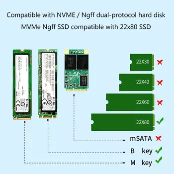 1Set M. 2 SSD NVMe Chladiča Hliníkový Chladič s Termálnou Pad pre 2280 M2 G6DD