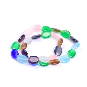 1string/bal 10*14 mm oválne opal kameň mačka oči korálky multi-farby zmiešané korálky pre DIY šperky robiť