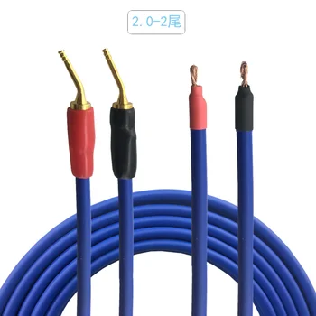 2.0 mm Reproduktorový Kábel s 2.0 Konektor Banana Rýľ Plug Otvoriť Drôt Zosilňovač Priestorový Zvuk Audio Kábel Drôt 1M 2M 3M 5M 8M