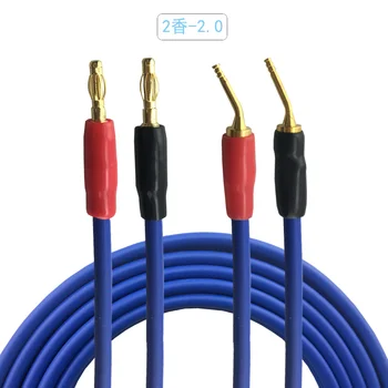 2.0 mm Reproduktorový Kábel s 2.0 Konektor Banana Rýľ Plug Otvoriť Drôt Zosilňovač Priestorový Zvuk Audio Kábel Drôt 1M 2M 3M 5M 8M