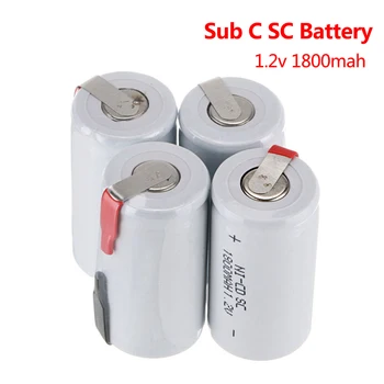 2-20pc Sub C SC Battries 1.2 V, Nicd 1800mAh SC Nabíjateľné Batérie pre HOBBY Náradie T10 Elektrická Vŕtačka Skrutkovač SUBC Buniek