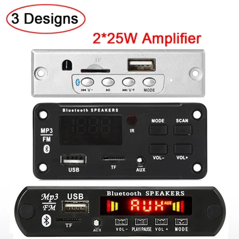 2*25W 50W Zosilňovač Prehrávač MP3 Dekodér Rada 5V-18V Bluetooth 5.0 Auto FM Rádio Modul Podpora TF USB, AUX 3.5 WMA Prehrávač Dekodér