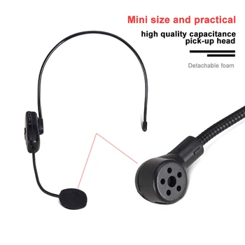 2.4 G Bezdrôtový Mikrofón Reči Headset Rádio Reproduktor Výučby Sprievodca Mikrofón Pre Reč Zapojte Prijímač
