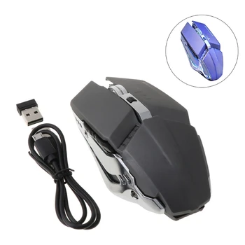 2.4 GHz, USB Bezdrôtová Nabíjateľná Mechanické Hernej Myši Tichý Optická Myš