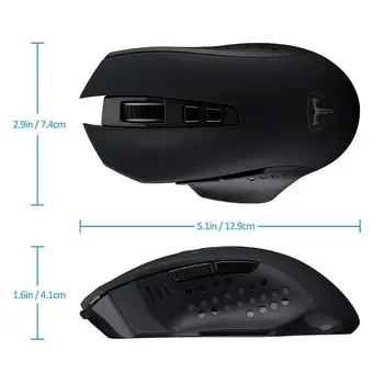 2.4 GHz Wireless X11 Usb Optická Ergonomic Gaming Mouse 800/1200/1600/2000/4800DPI + 7 Tlačidiel Hra Mause Hráč Prenosný Počítač