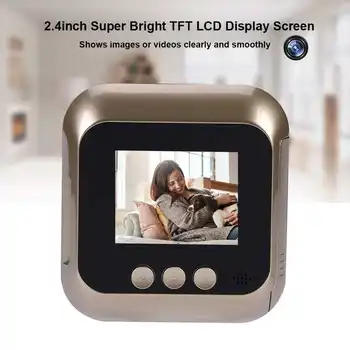 2,4-Palcový HD Displej Smart Home Zvonček Bezpečnostné Kamery Elektronické Dverové Viewer Elektronické Dverové Viewer