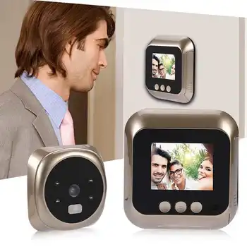 2,4-Palcový HD Displej Smart Home Zvonček Bezpečnostné Kamery Elektronické Dverové Viewer Elektronické Dverové Viewer