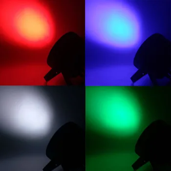 2/4Pcs 7x18W RGBWA+UV LED Plochý Par Svetla Mobile Plug Ultra-Tichý Ventilátor Rodiny Narodeninovej Party, Divadlo Svadobné SHEHDS Fáze Osvetlenie