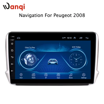 2.5 D Android 8.1 Auta GPS Multimediálne rádio prehrávač systému na obrazovke Pre Peugeot 2008-2018 auto dvd video navigácia hrať displej